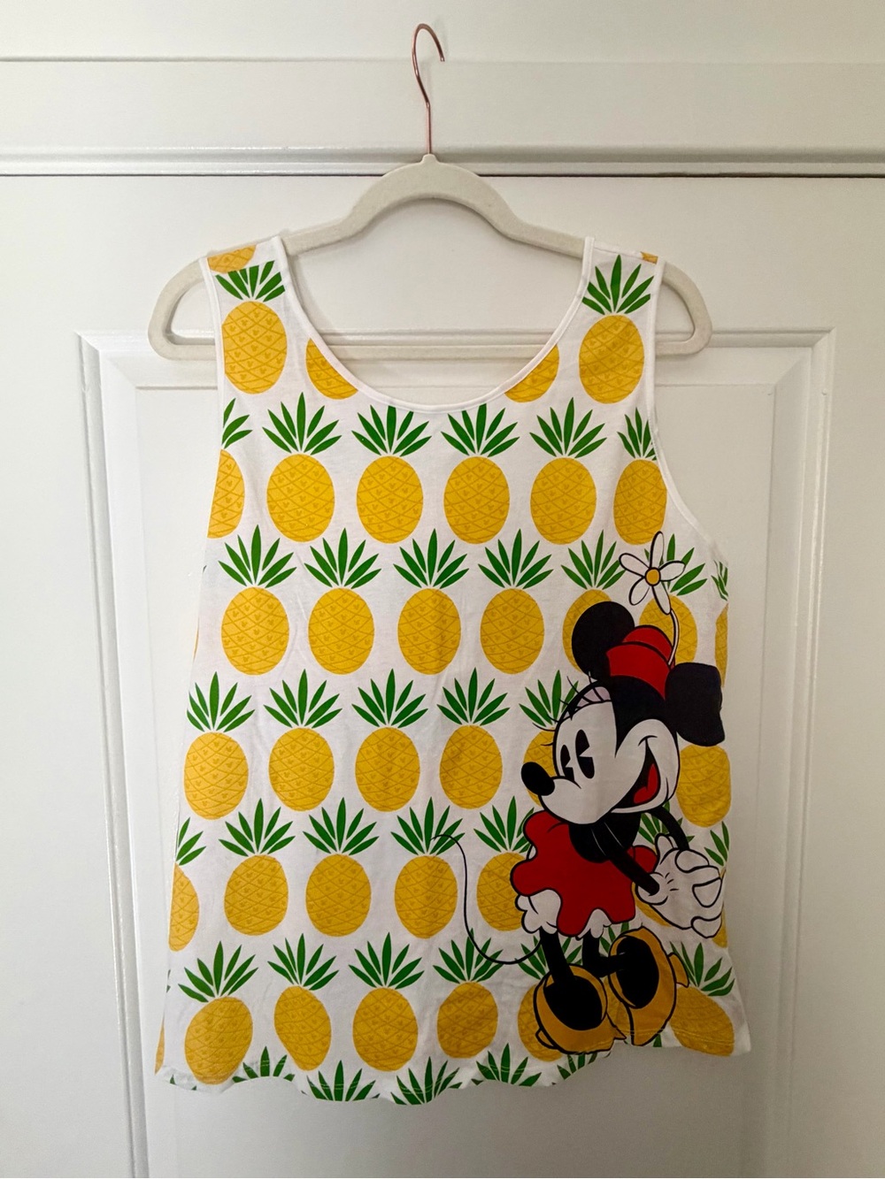 Minnie Mouse Pineapple Print Tank Top - Size L - Disney Store - Never Worn